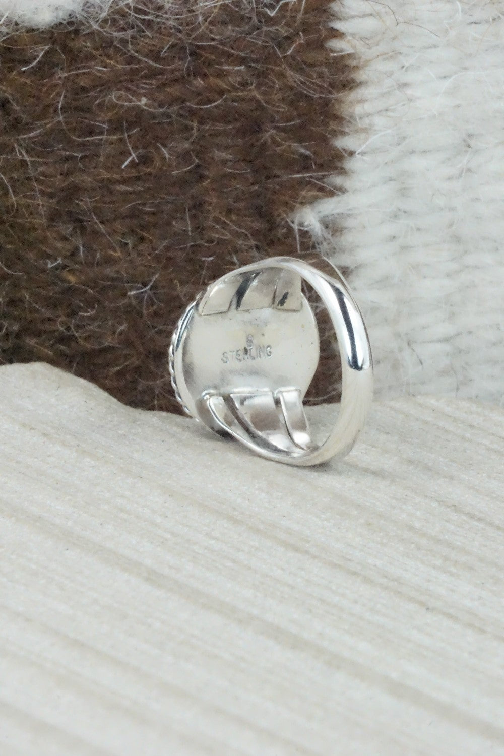Turquoise & Sterling Silver Ring - Jamie Saunders - Size 6
