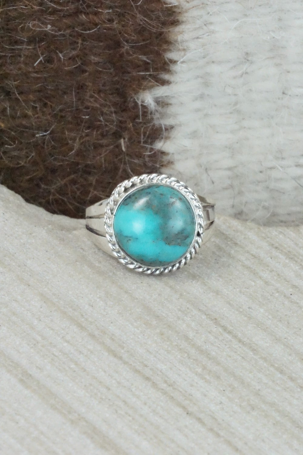 Turquoise & Sterling Silver Ring - Jamie Saunders - Size 7.25