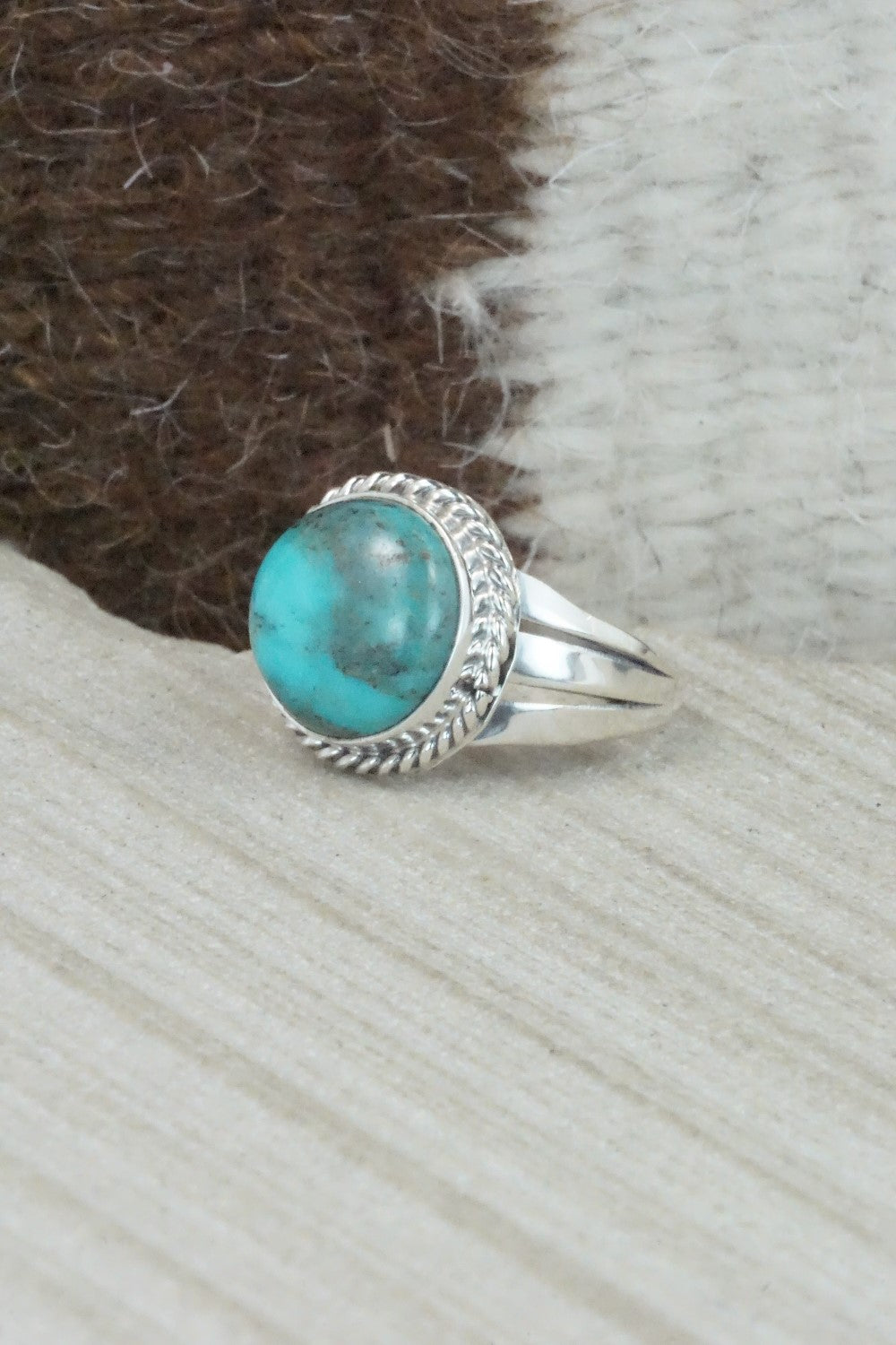 Turquoise & Sterling Silver Ring - Jamie Saunders - Size 7.25
