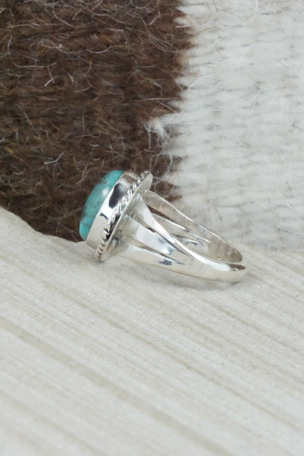 Turquoise & Sterling Silver Ring - Jamie Saunders - Size 7.25
