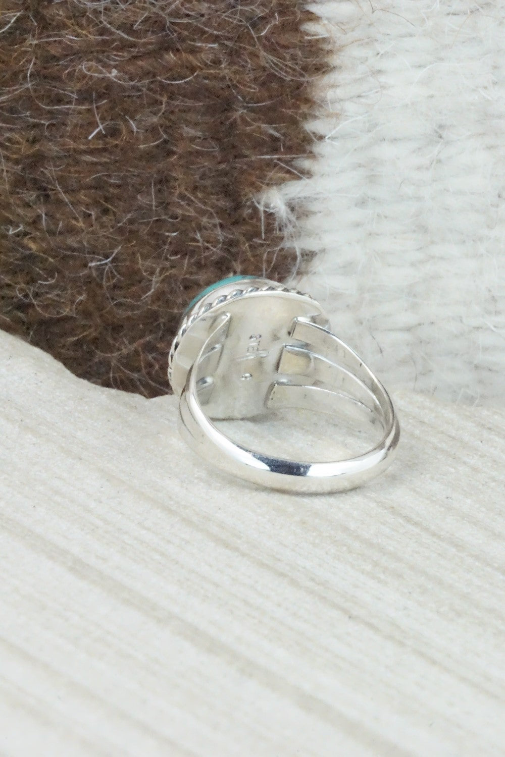 Turquoise & Sterling Silver Ring - Jamie Saunders - Size 7.25