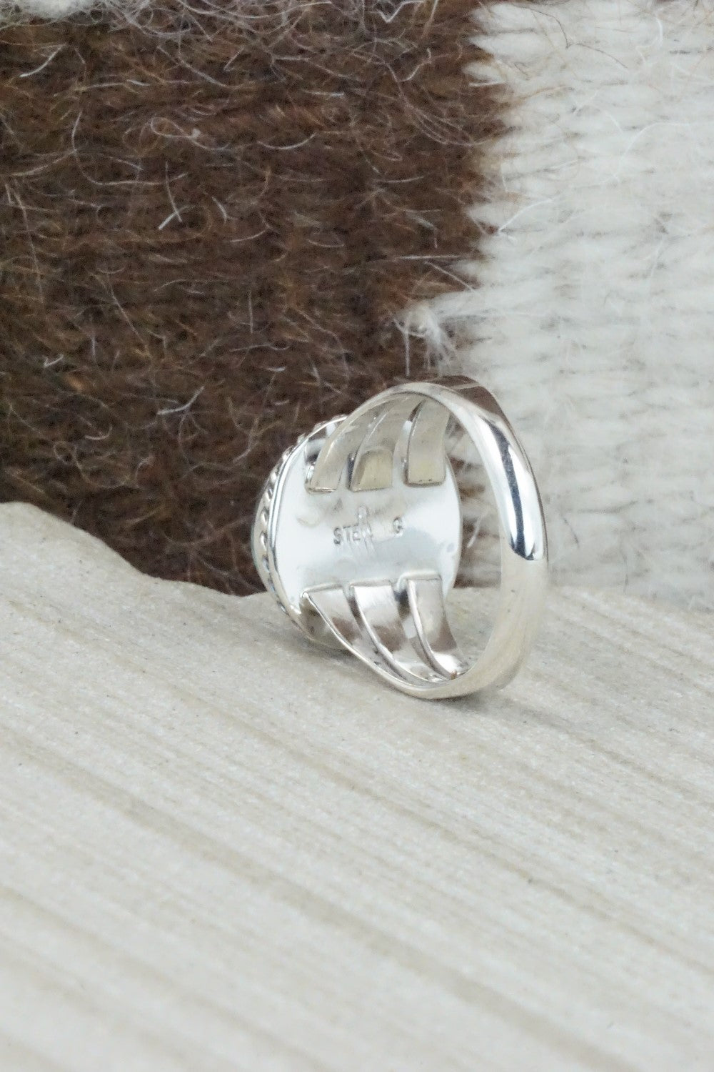 Turquoise & Sterling Silver Ring - Jamie Saunders - Size 7.25
