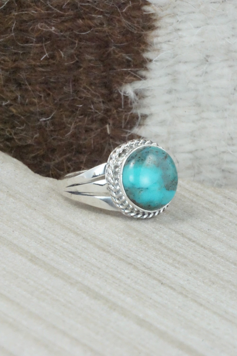 Turquoise & Sterling Silver Ring - Jamie Saunders - Size 7.25