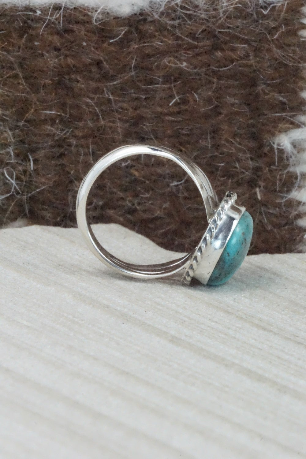 Turquoise & Sterling Silver Ring - Jamie Saunders - Size 7.25