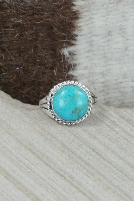 Turquoise & Sterling Silver Ring - Jamie Saunders - Size 6.75