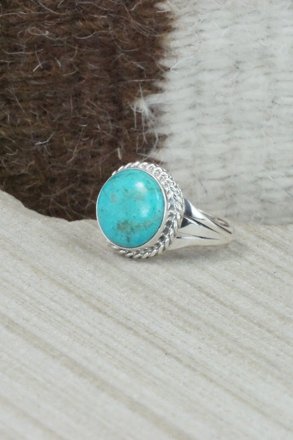 Turquoise & Sterling Silver Ring - Jamie Saunders - Size 6.75