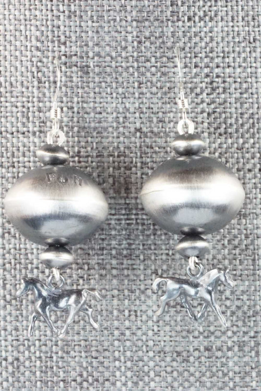 Sterling Silver Navajo Pearl Earrings - Preston Haley