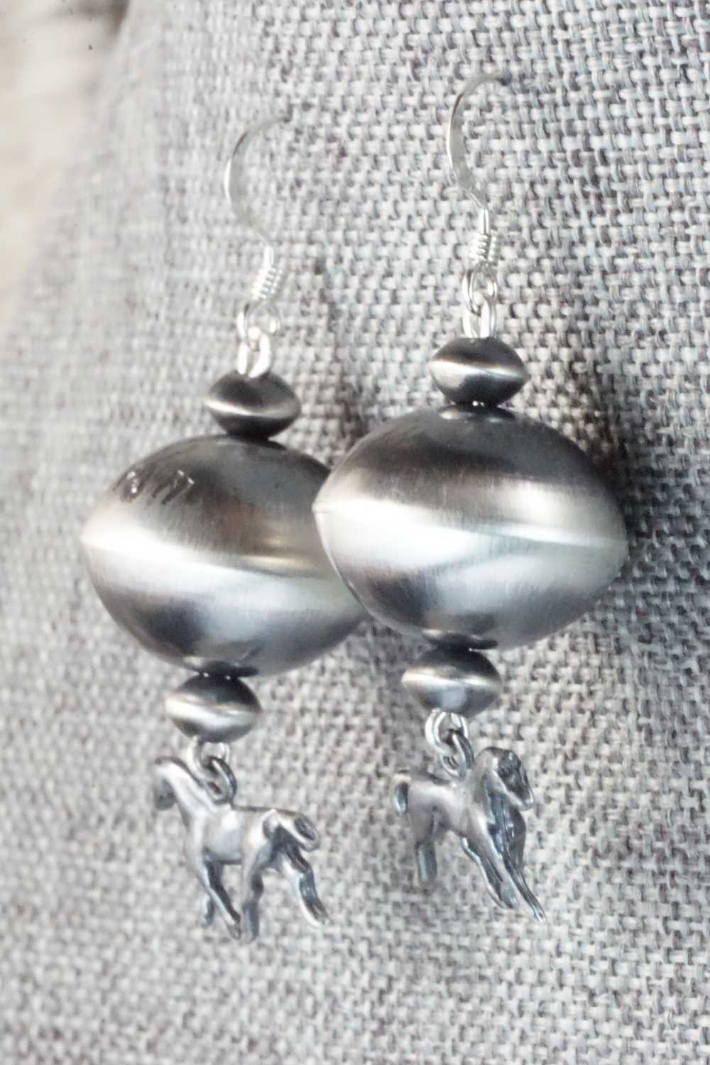 Sterling Silver Navajo Pearl Earrings - Preston Haley