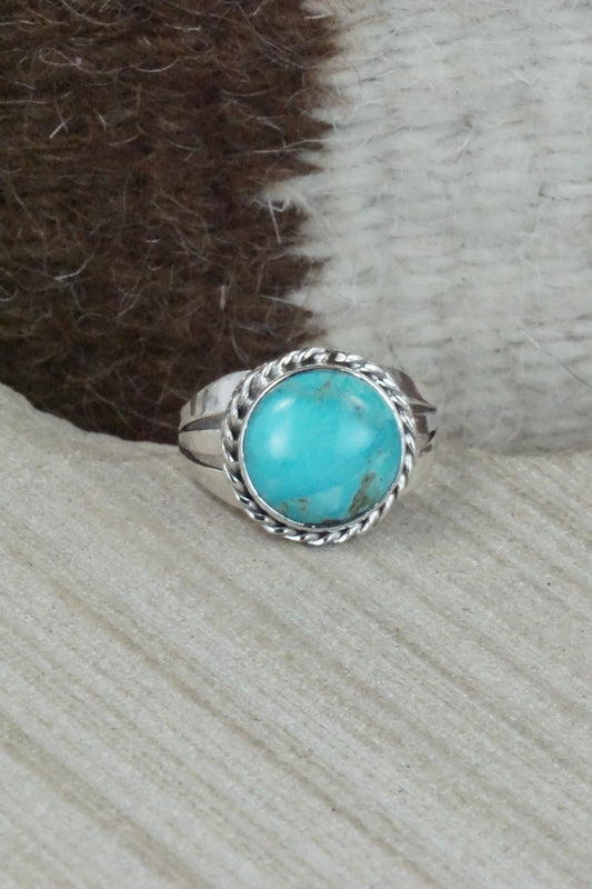 Turquoise & Sterling Silver Ring - Jamie Saunders - Size 7.75
