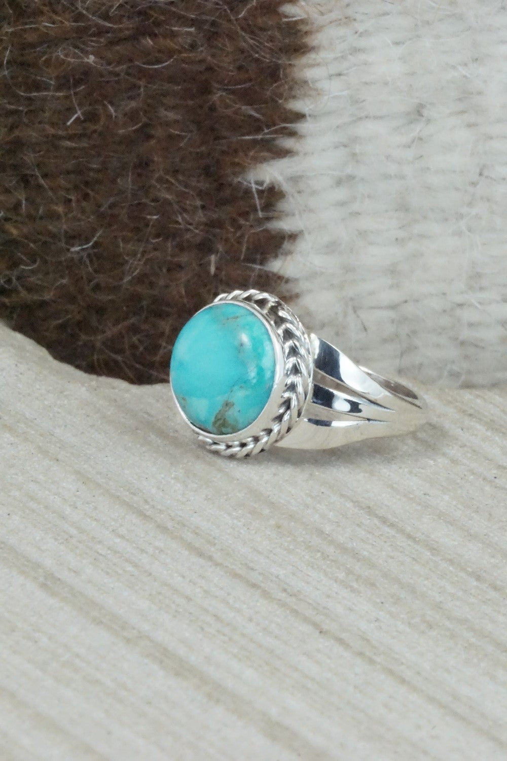 Turquoise & Sterling Silver Ring - Jamie Saunders - Size 7.75