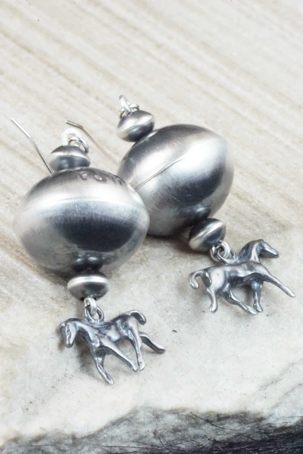 Sterling Silver Navajo Pearl Earrings - Preston Haley