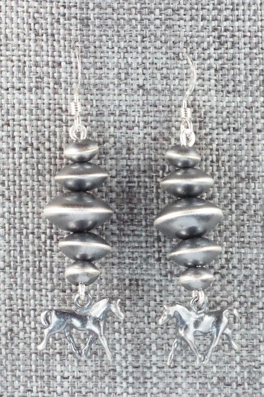 Sterling Silver Navajo Pearl Earrings - Preston Haley