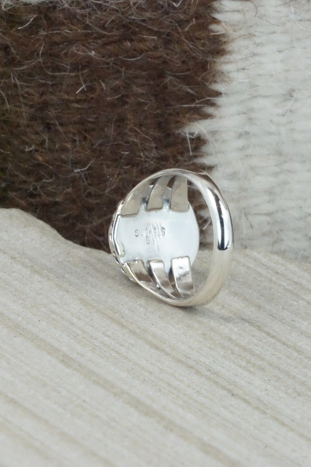 Turquoise & Sterling Silver Ring - Jamie Saunders - Size 7.75