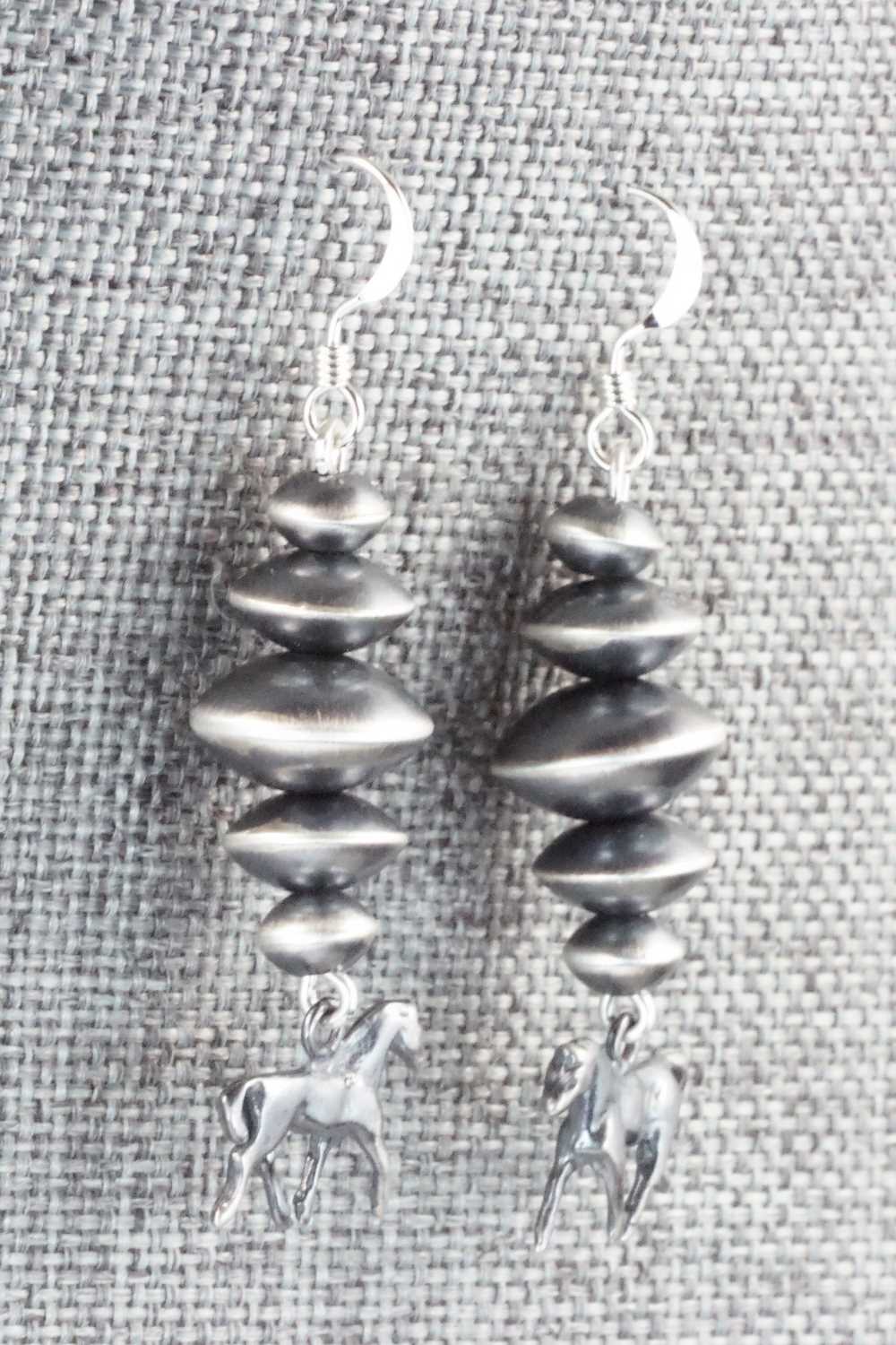 Sterling Silver Navajo Pearl Earrings - Preston Haley