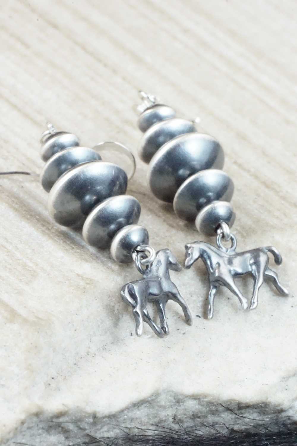 Sterling Silver Navajo Pearl Earrings - Preston Haley