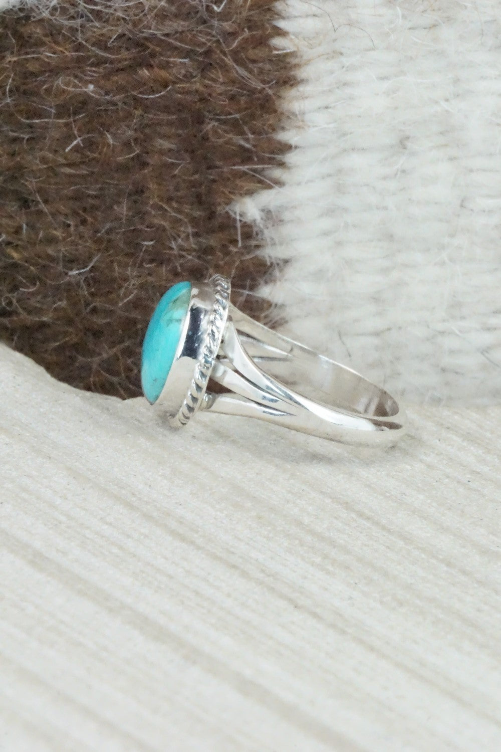 Turquoise & Sterling Silver Ring - Jamie Saunders - Size 9