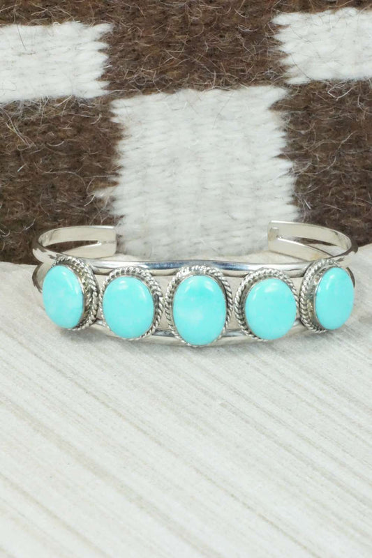 Turquoise & Sterling Silver Bracelet - Navajo