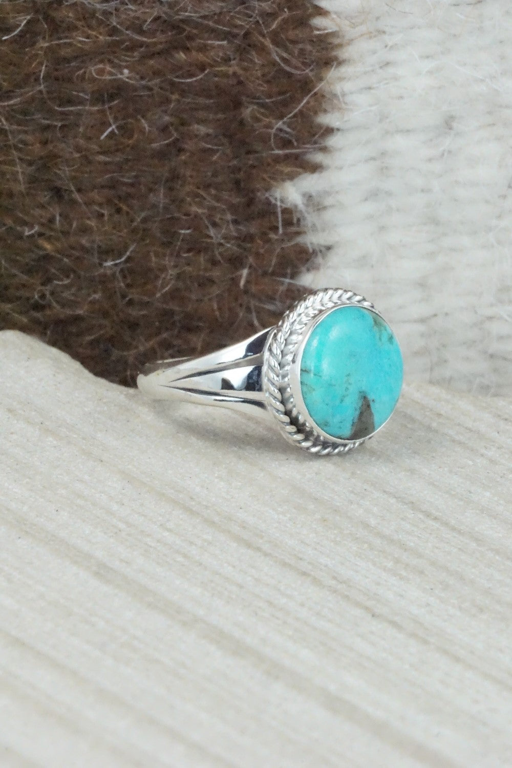 Turquoise & Sterling Silver Ring - Jamie Saunders - Size 9