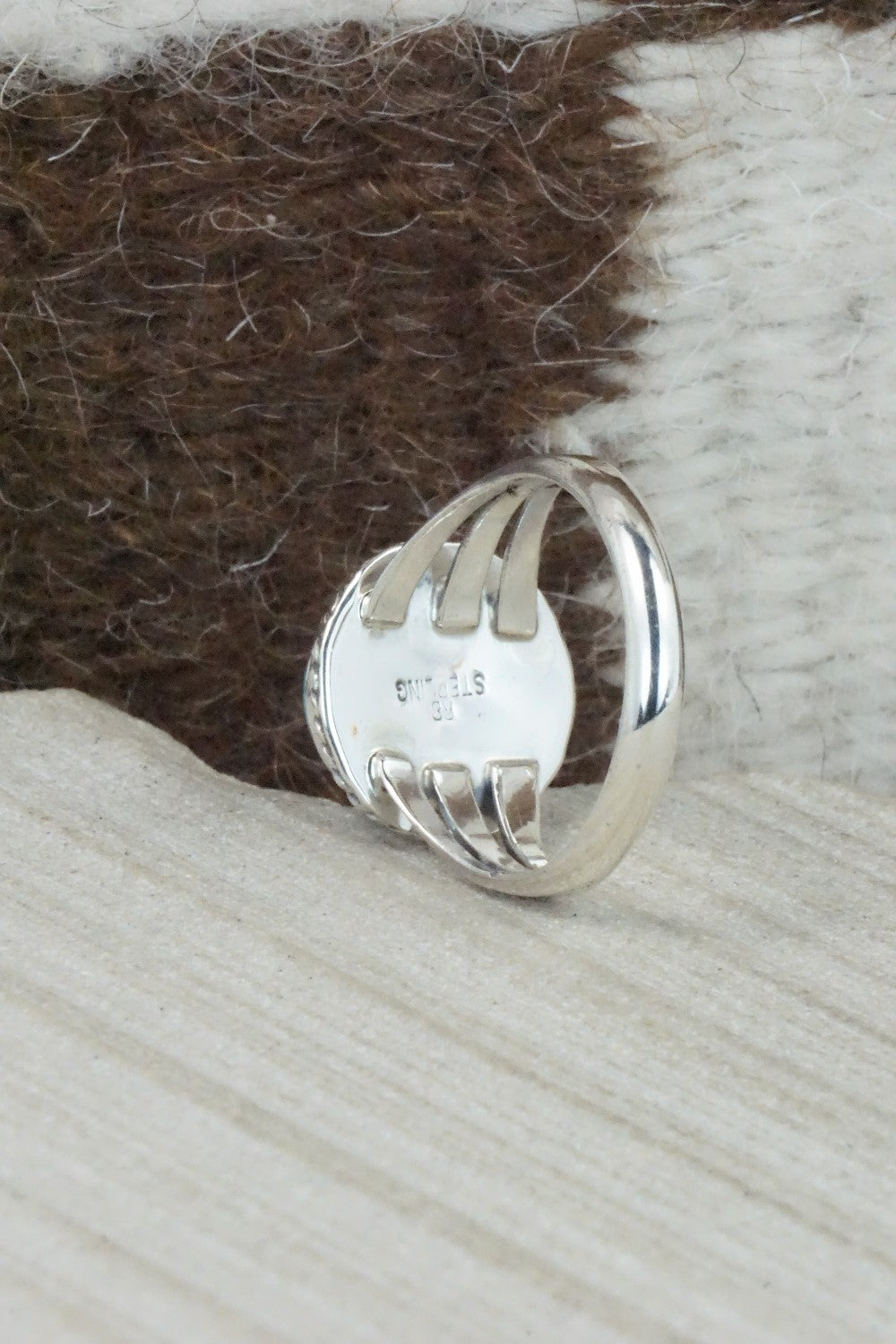 Turquoise & Sterling Silver Ring - Jamie Saunders - Size 9.5