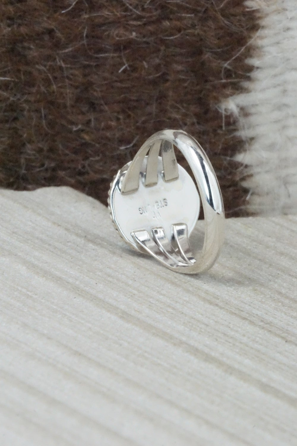Turquoise & Sterling Silver Ring - Jamie Saunders - Size 9.5