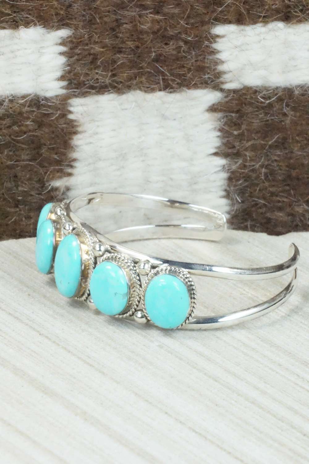 Turquoise & Sterling Silver Bracelet - Navajo