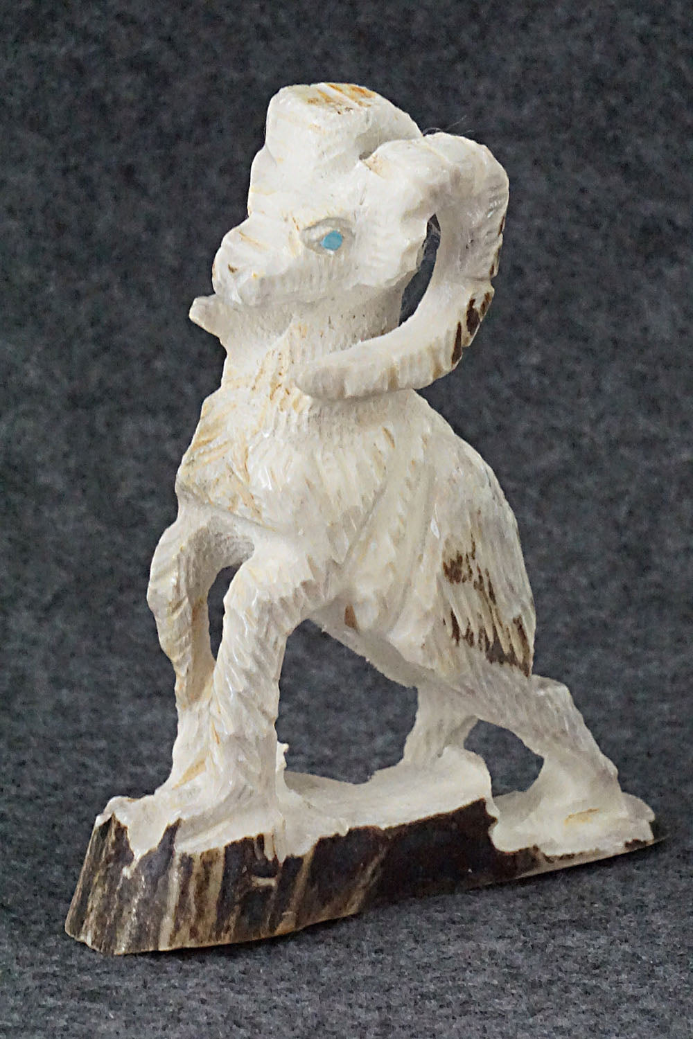 Big Horn Sheep Zuni Fetish Carving - Jerrold Lahaleon
