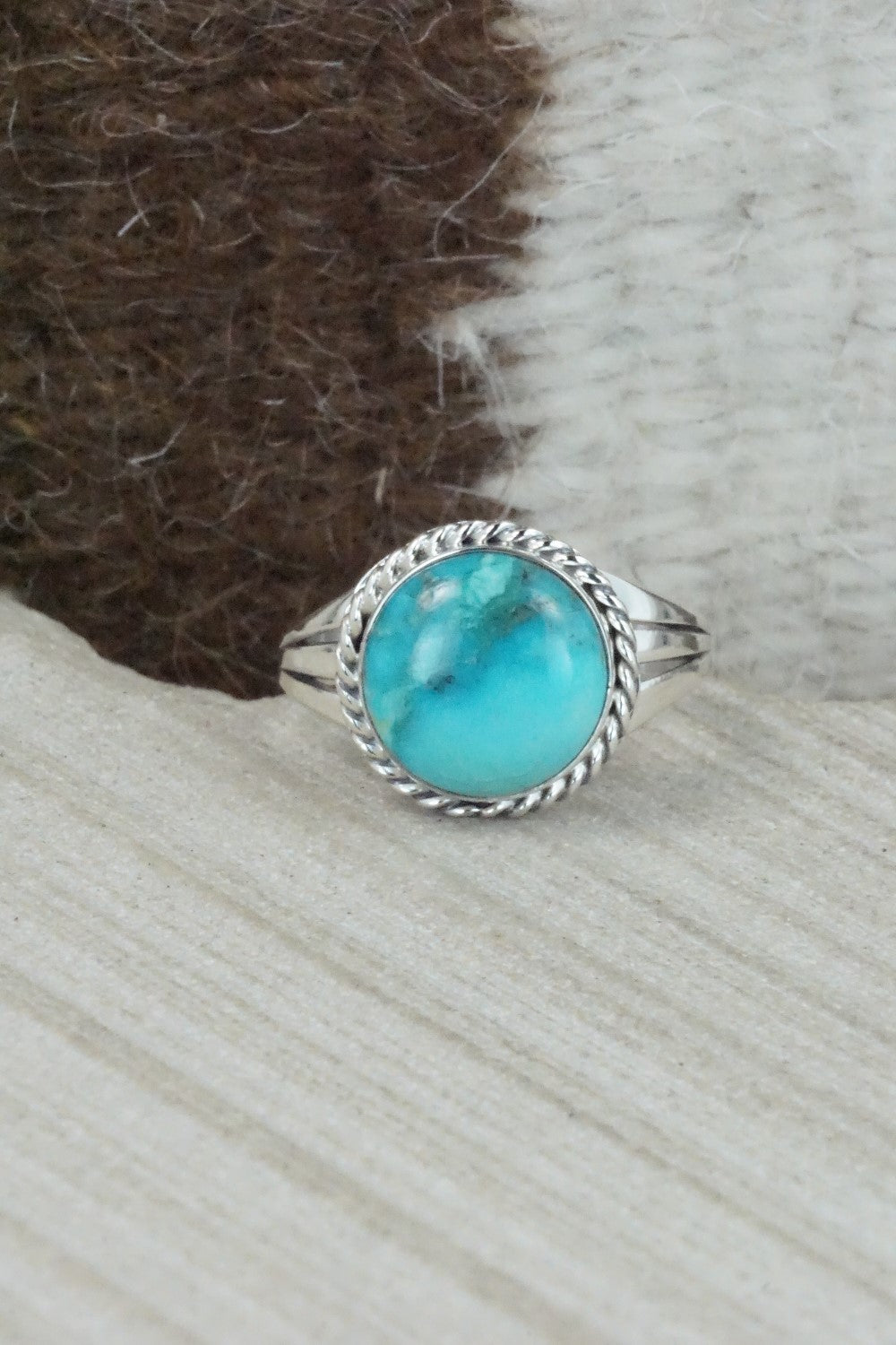 Turquoise & Sterling Silver Ring - Jamie Saunders - Size 9.75