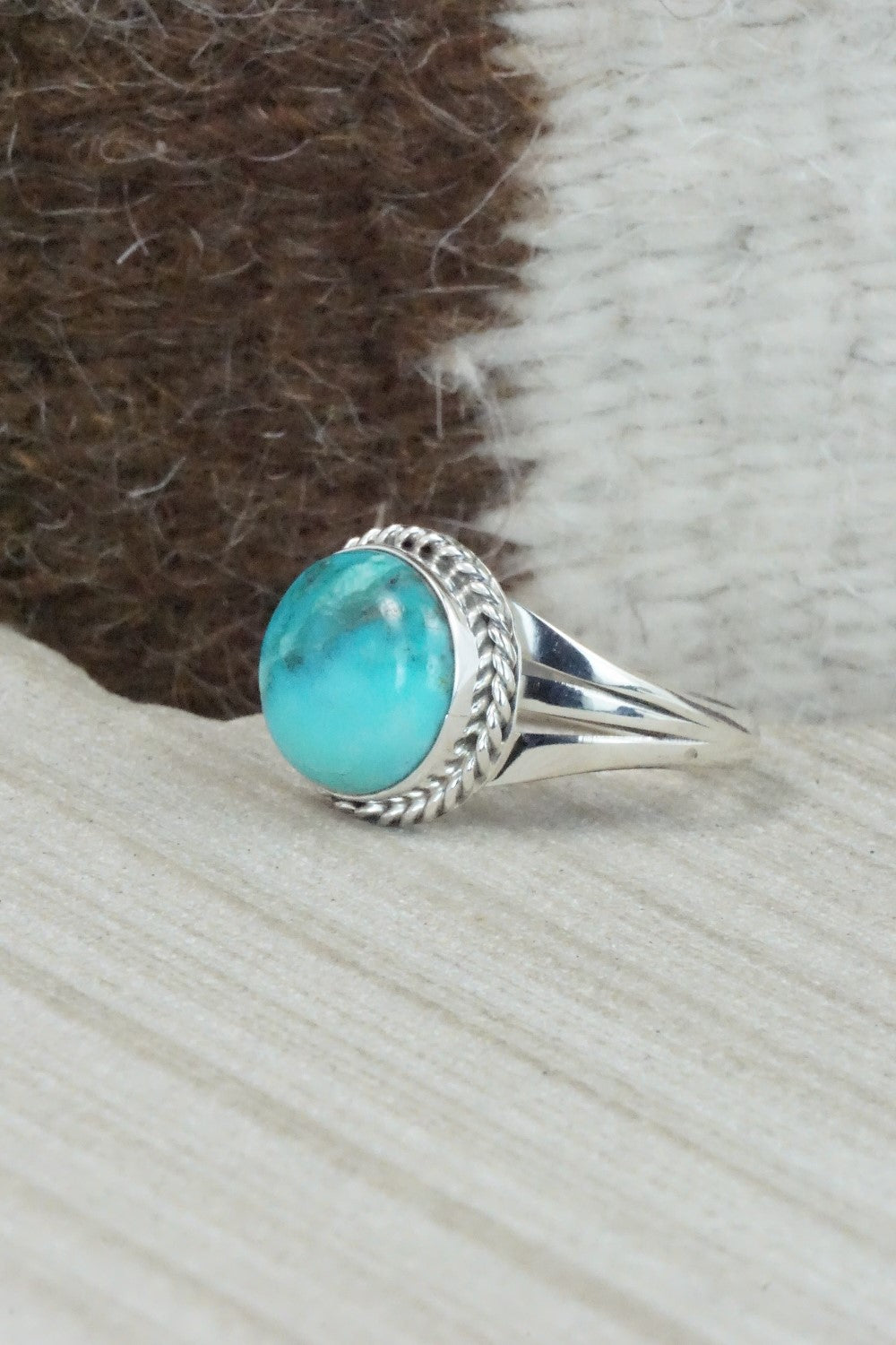 Turquoise & Sterling Silver Ring - Jamie Saunders - Size 9.75