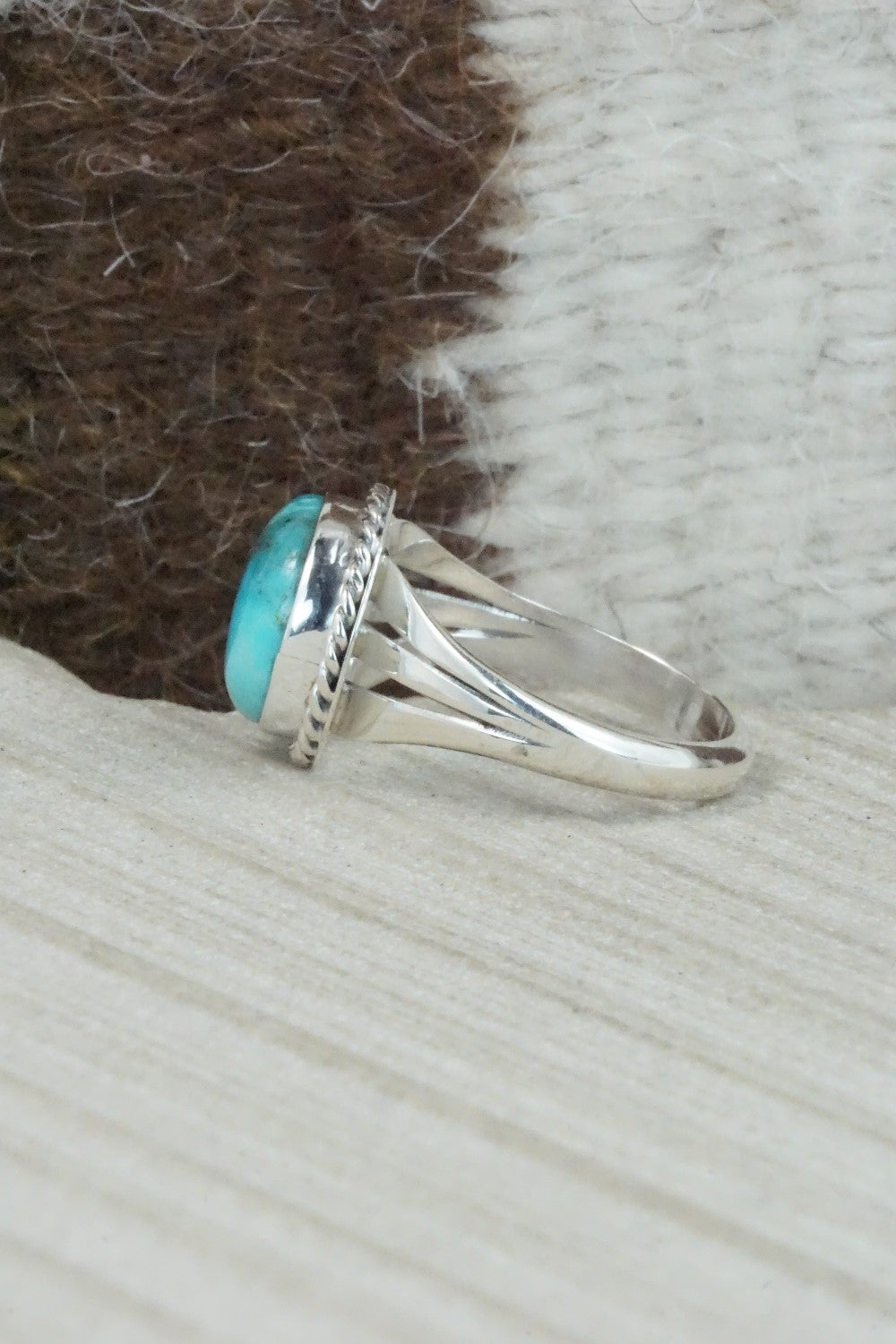 Turquoise & Sterling Silver Ring - Jamie Saunders - Size 9.75