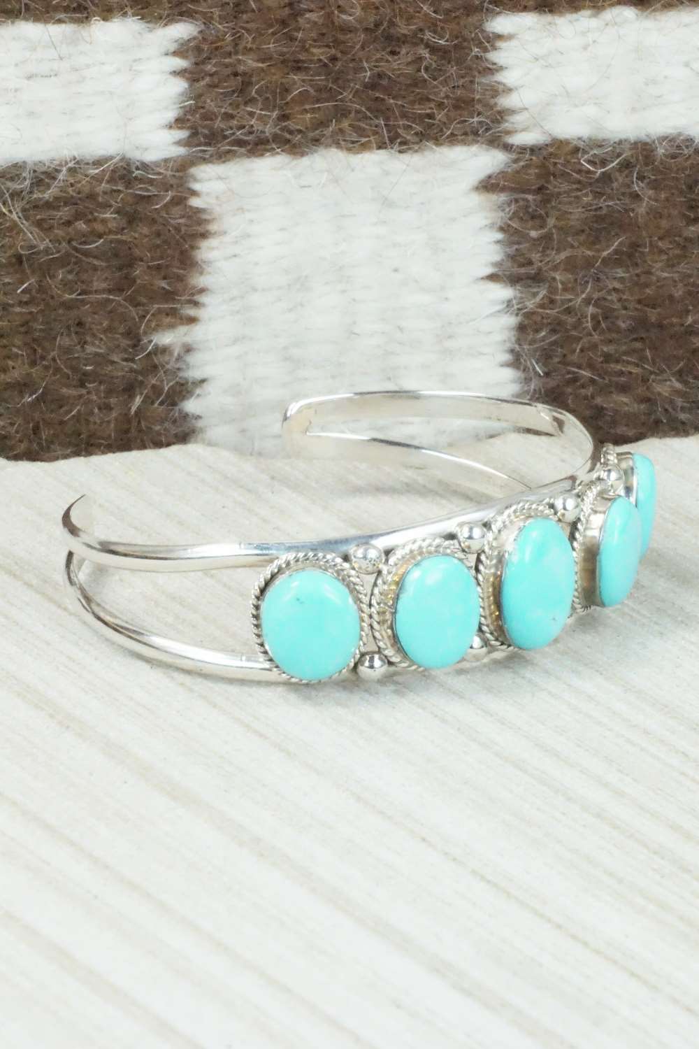 Turquoise & Sterling Silver Bracelet - Navajo