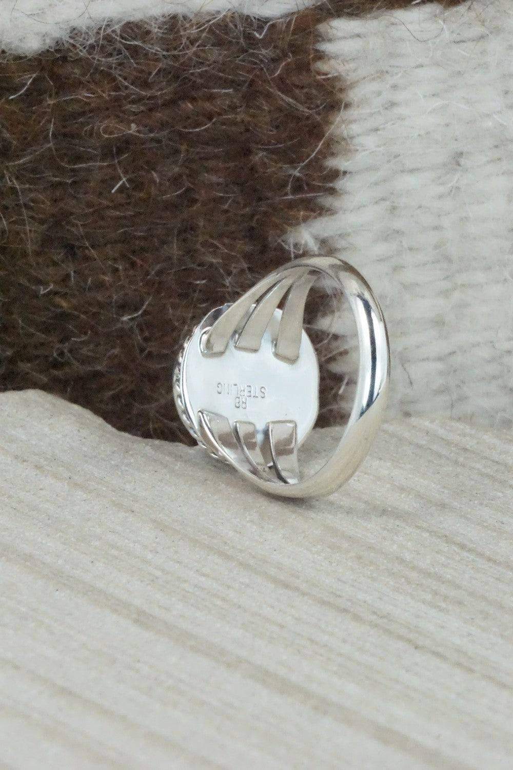 Turquoise & Sterling Silver Ring - Jamie Saunders - Size 9.75