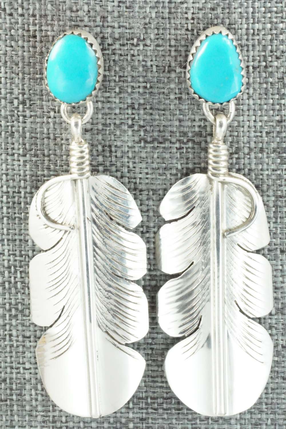 Turquoise & Sterling Silver Earrings - Aaron Davis