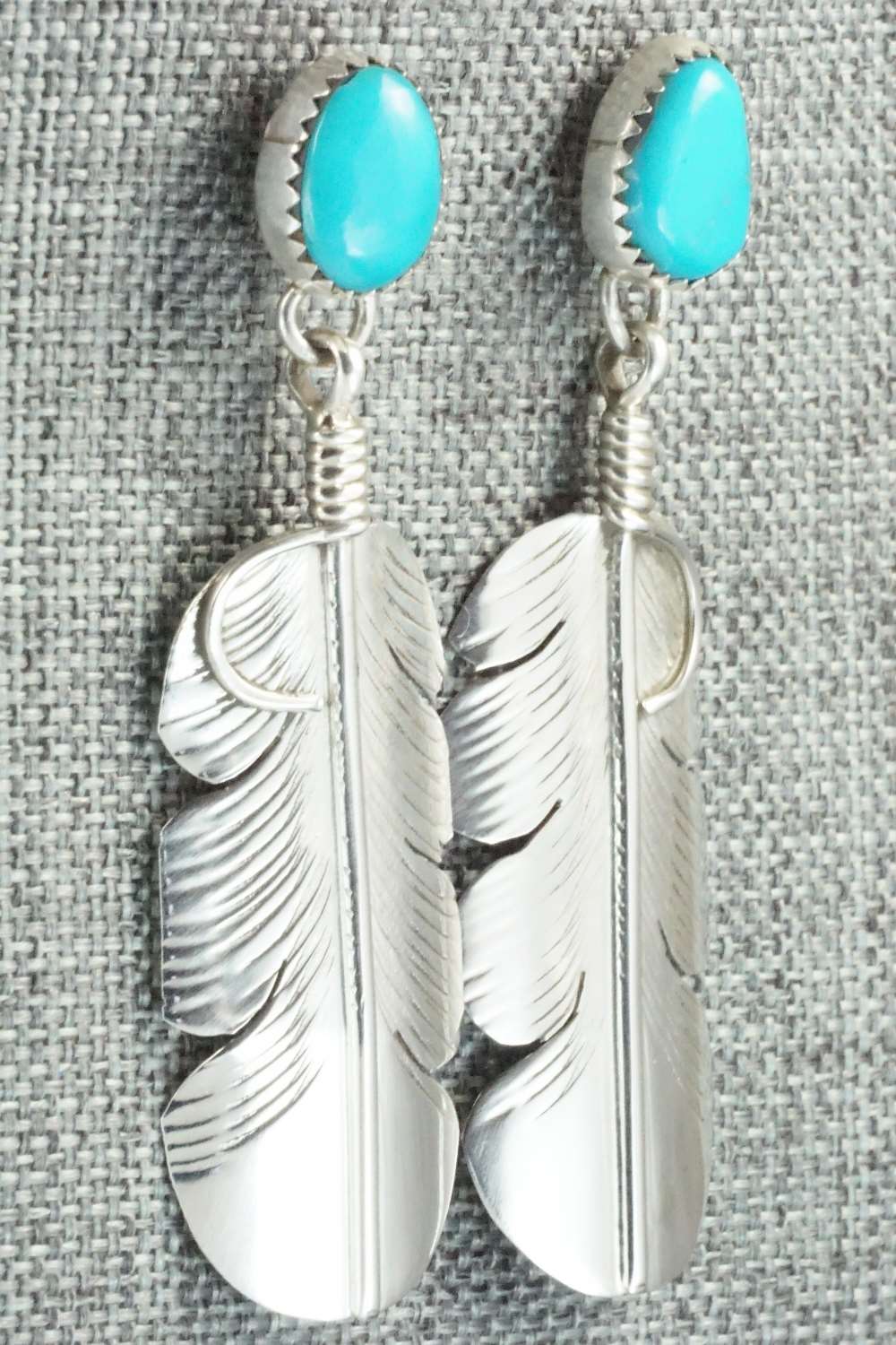 Turquoise & Sterling Silver Earrings - Aaron Davis