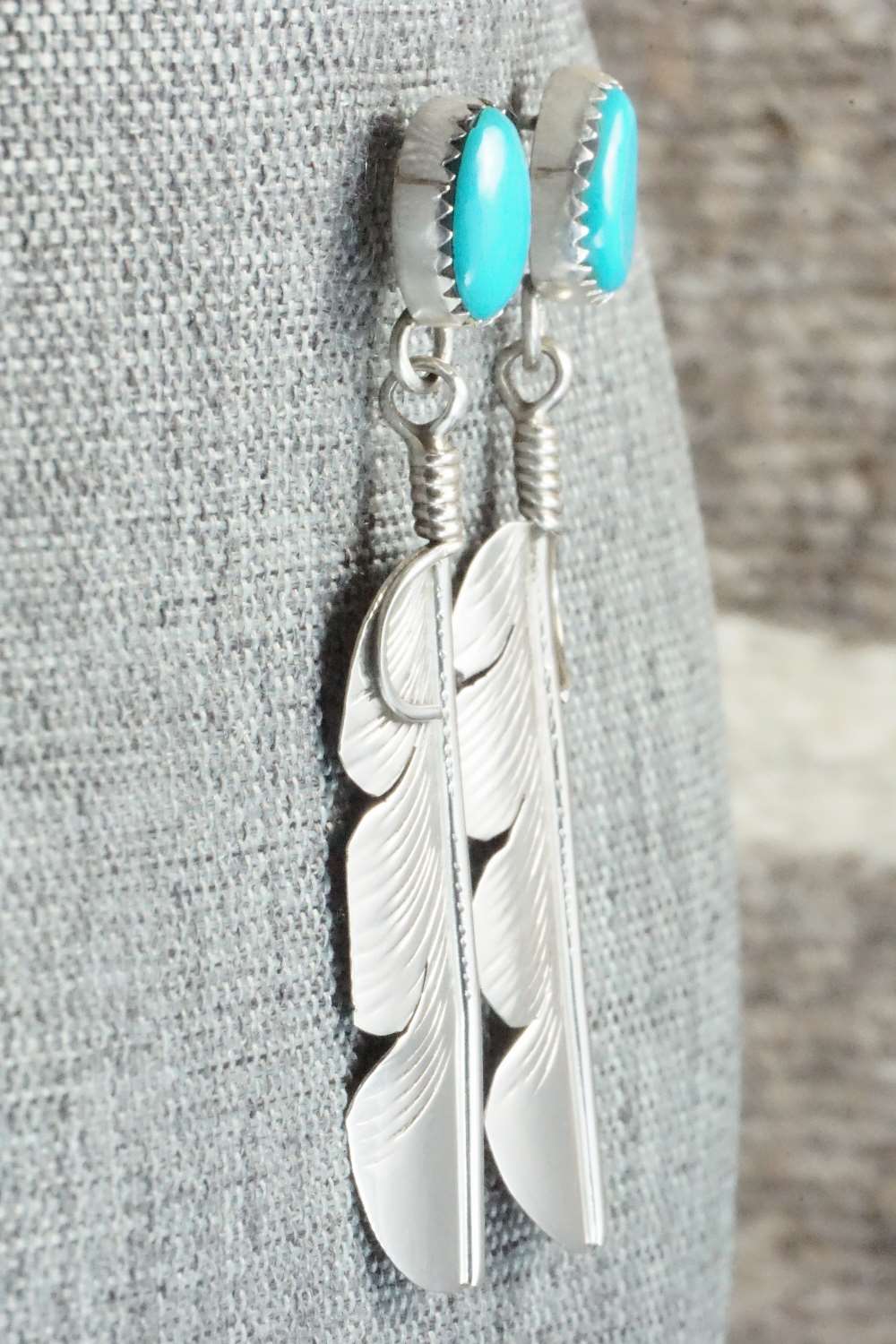 Turquoise & Sterling Silver Earrings - Aaron Davis