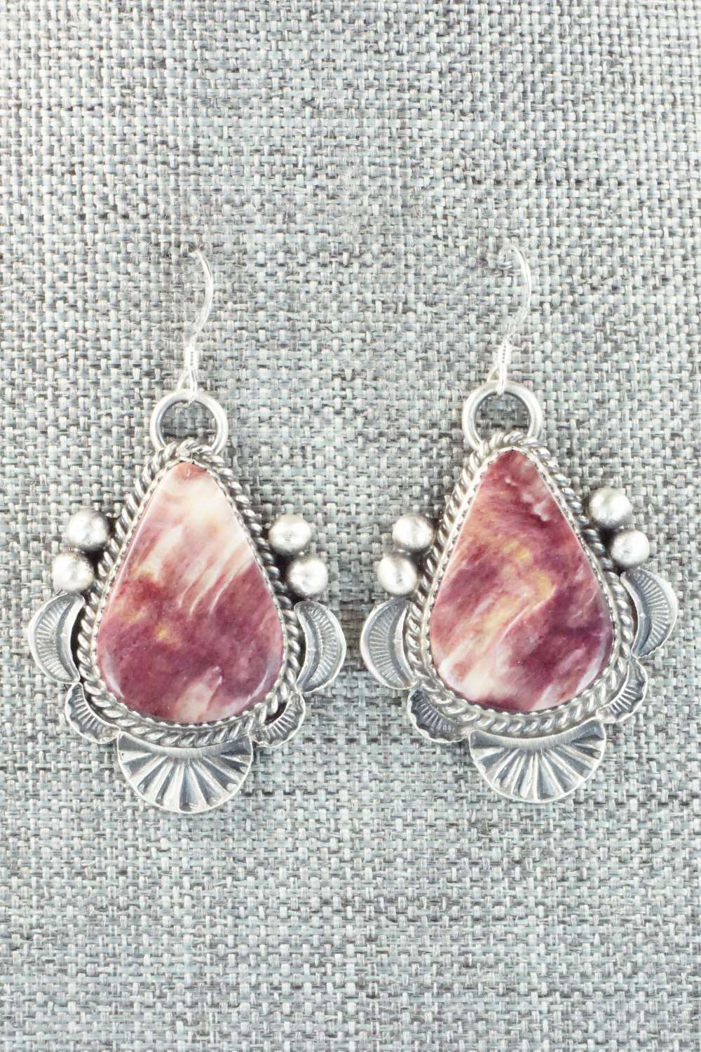 Spiny Oyster & Sterling Silver Earrings - Kevin Billah