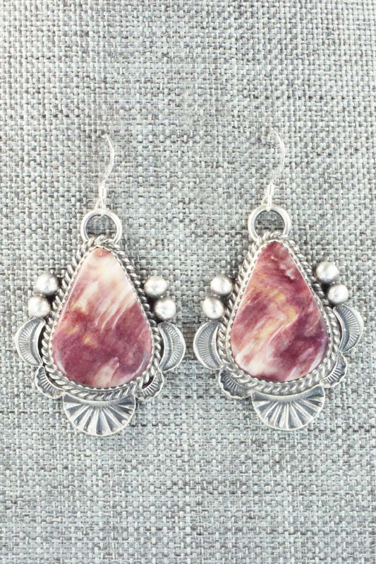 Spiny Oyster & Sterling Silver Earrings - Kevin Billah