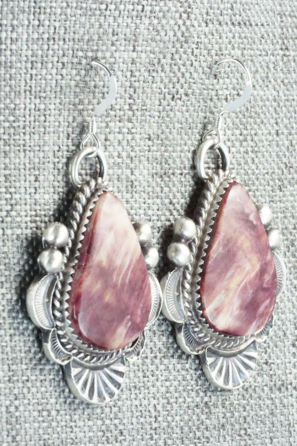 Spiny Oyster & Sterling Silver Earrings - Kevin Billah