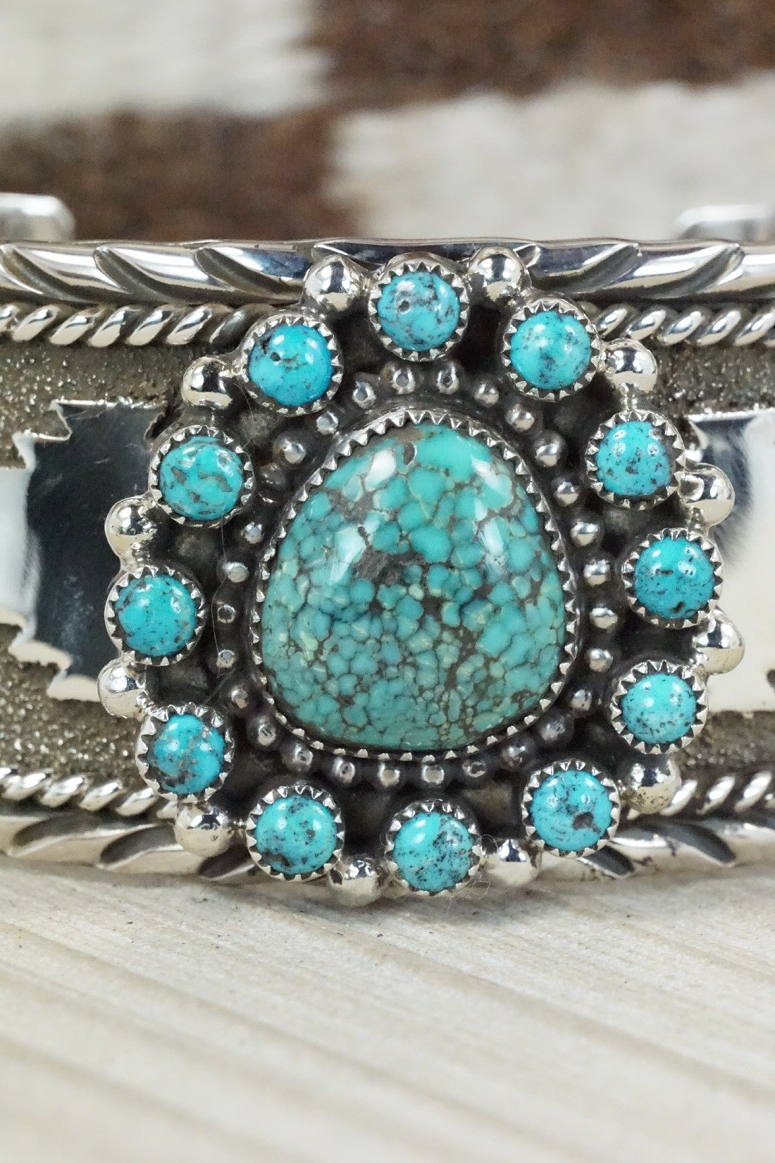 Turquoise & Sterling Silver Bracelet - Sandra Parkett