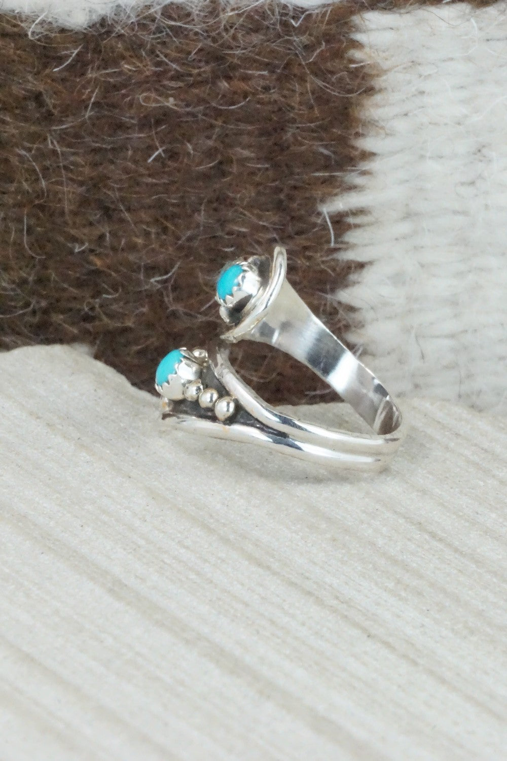 Turquoise & Sterling Silver Ring - Genevieve Francisco - Size 8