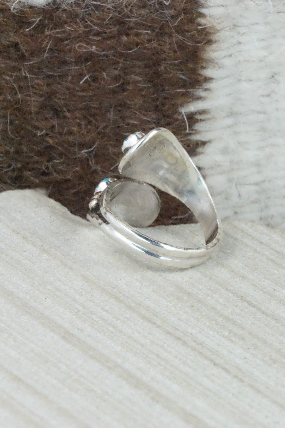 Turquoise & Sterling Silver Ring - Genevieve Francisco - Size 8