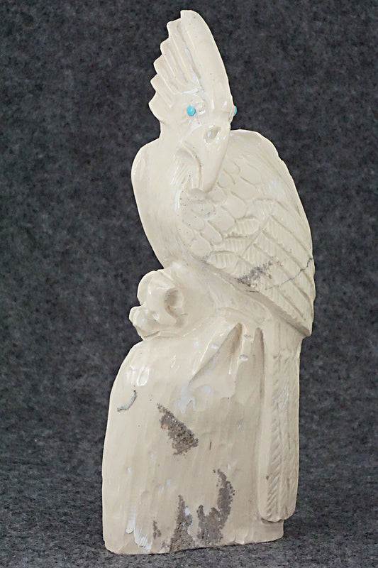 Parrot Zuni Fetish Carving - Derrick Kaamasee