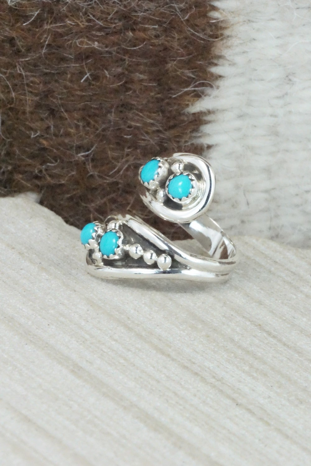 Turquoise & Sterling Silver Ring - Genevieve Francisco - Size 7
