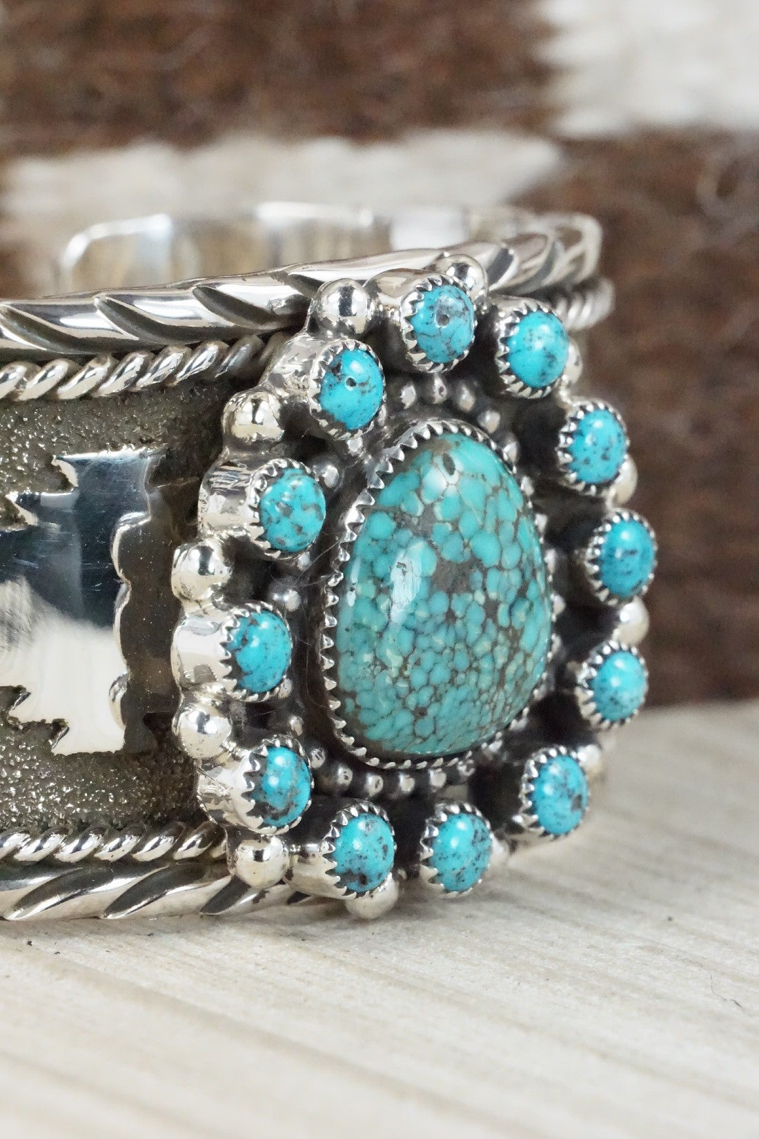 Turquoise & Sterling Silver Bracelet - Sandra Parkett