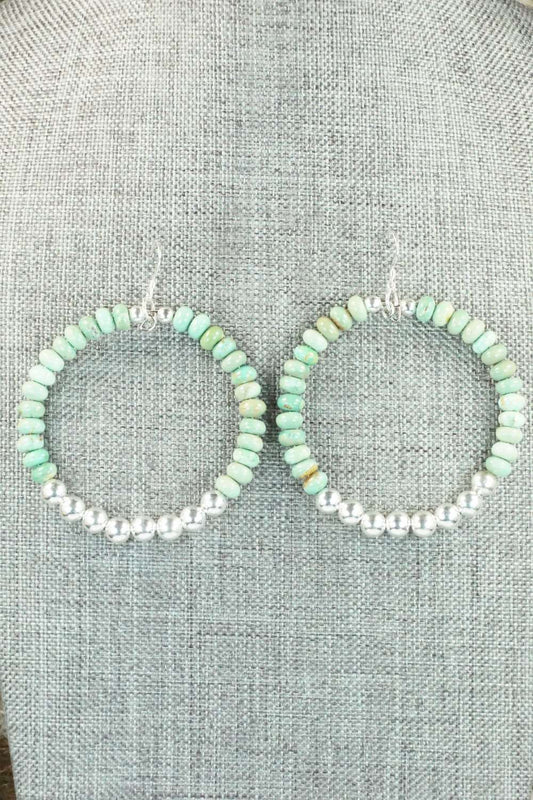 Turquoise & Sterling Silver Earrings - Doreen Jake