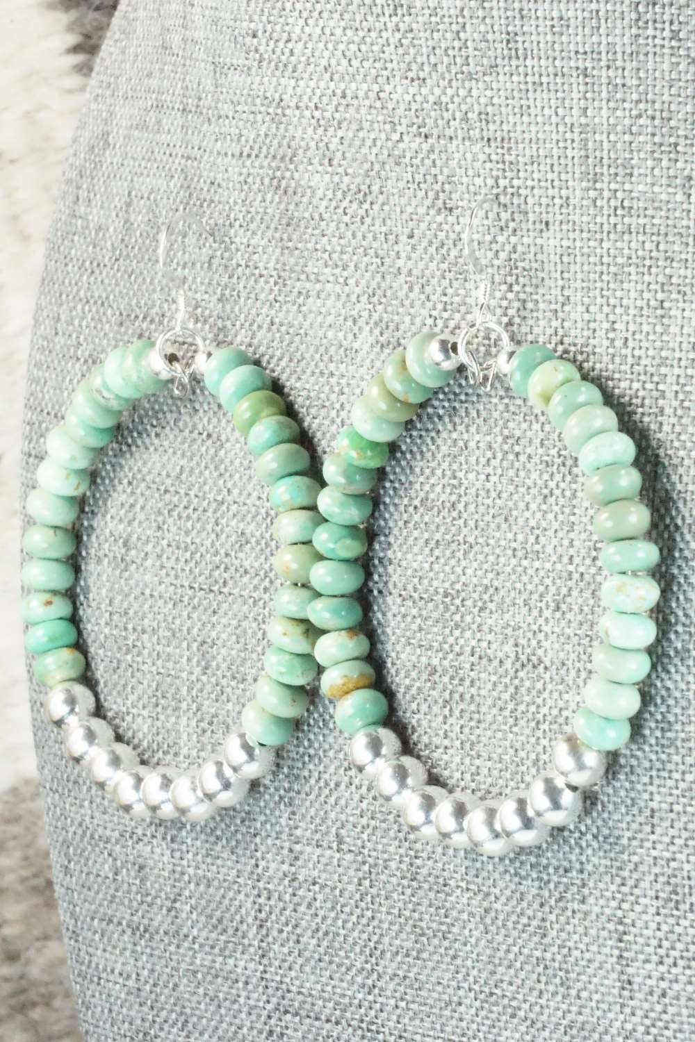 Turquoise & Sterling Silver Earrings - Doreen Jake