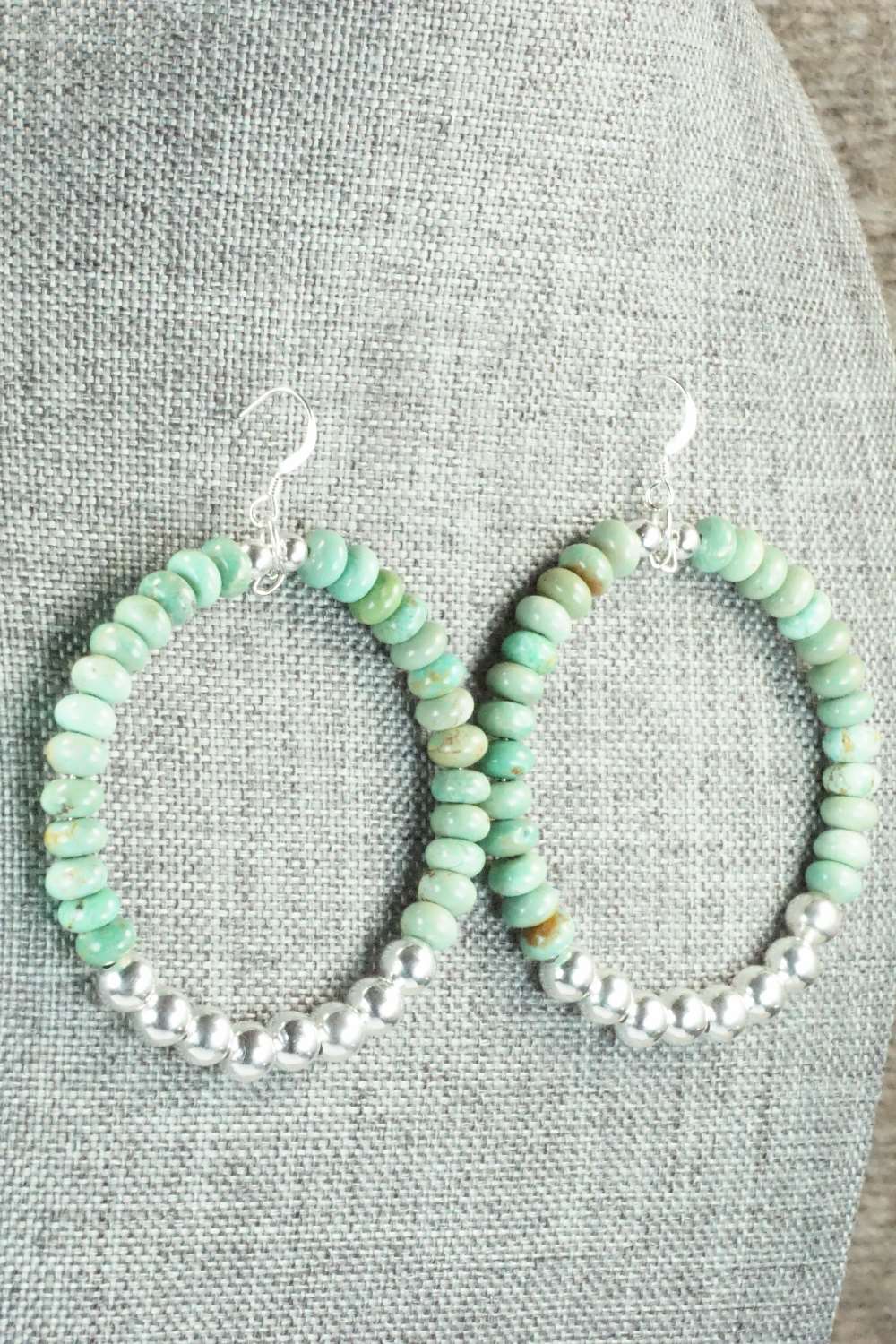 Turquoise & Sterling Silver Earrings - Doreen Jake