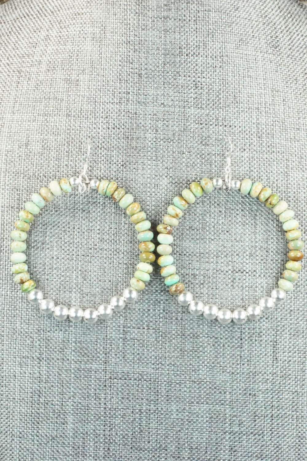 Turquoise & Sterling Silver Earrings - Doreen Jake