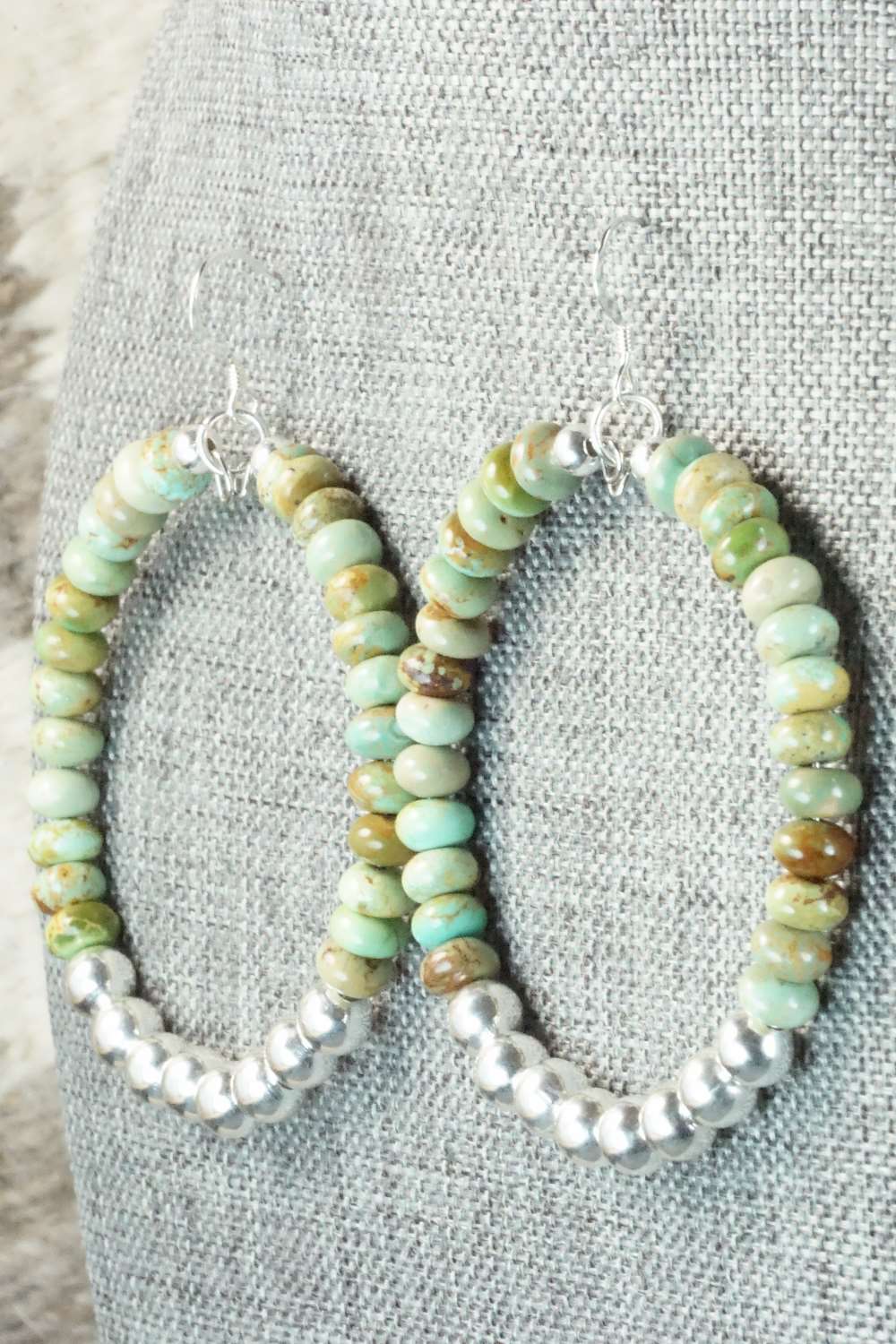Turquoise & Sterling Silver Earrings - Doreen Jake