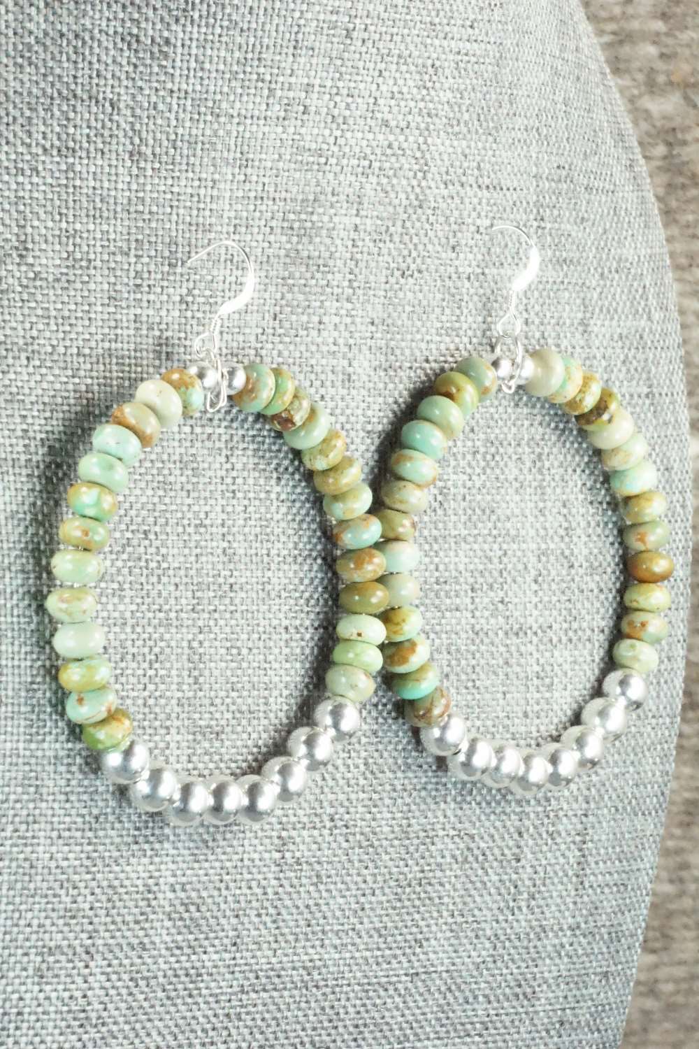 Turquoise & Sterling Silver Earrings - Doreen Jake
