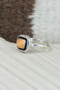 Spiny Oyster & Sterling Silver Ring - Rosie Ross - Size 10.5